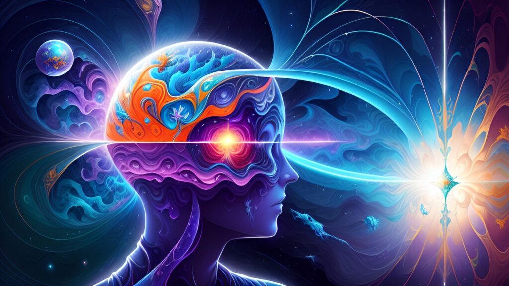 image présentant la tête d'un être humain multidimensionnel